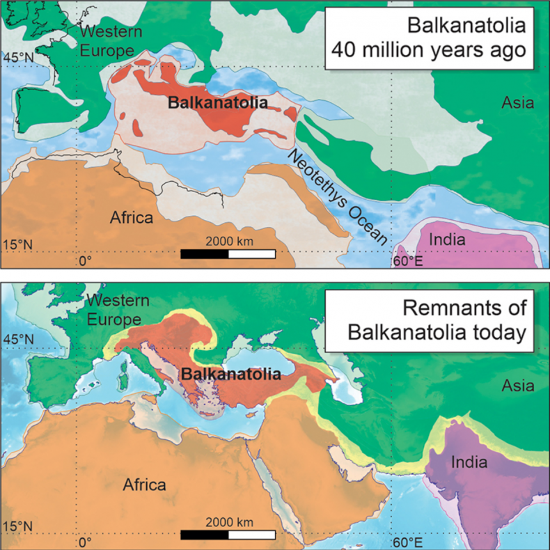 Map shows Balkanatolia then and now