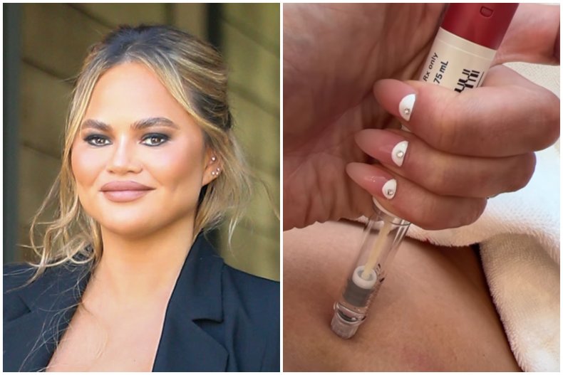 Chrissy Teigen takes IVF shots