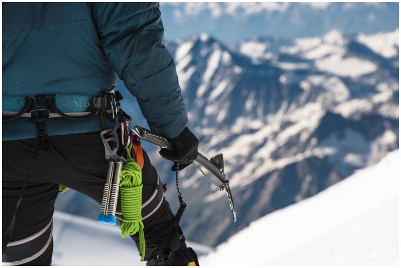 Stock image of mountain climber