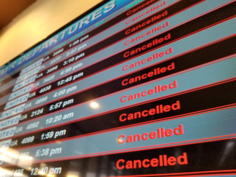 Flights Canceled Winter Weather Storm Cold Ice