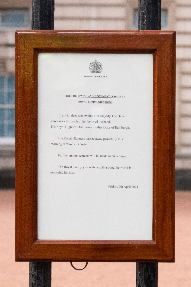 Prince Philip's Death Announced at Palace