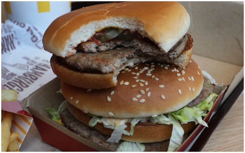 Stock image of McDonald's burger 