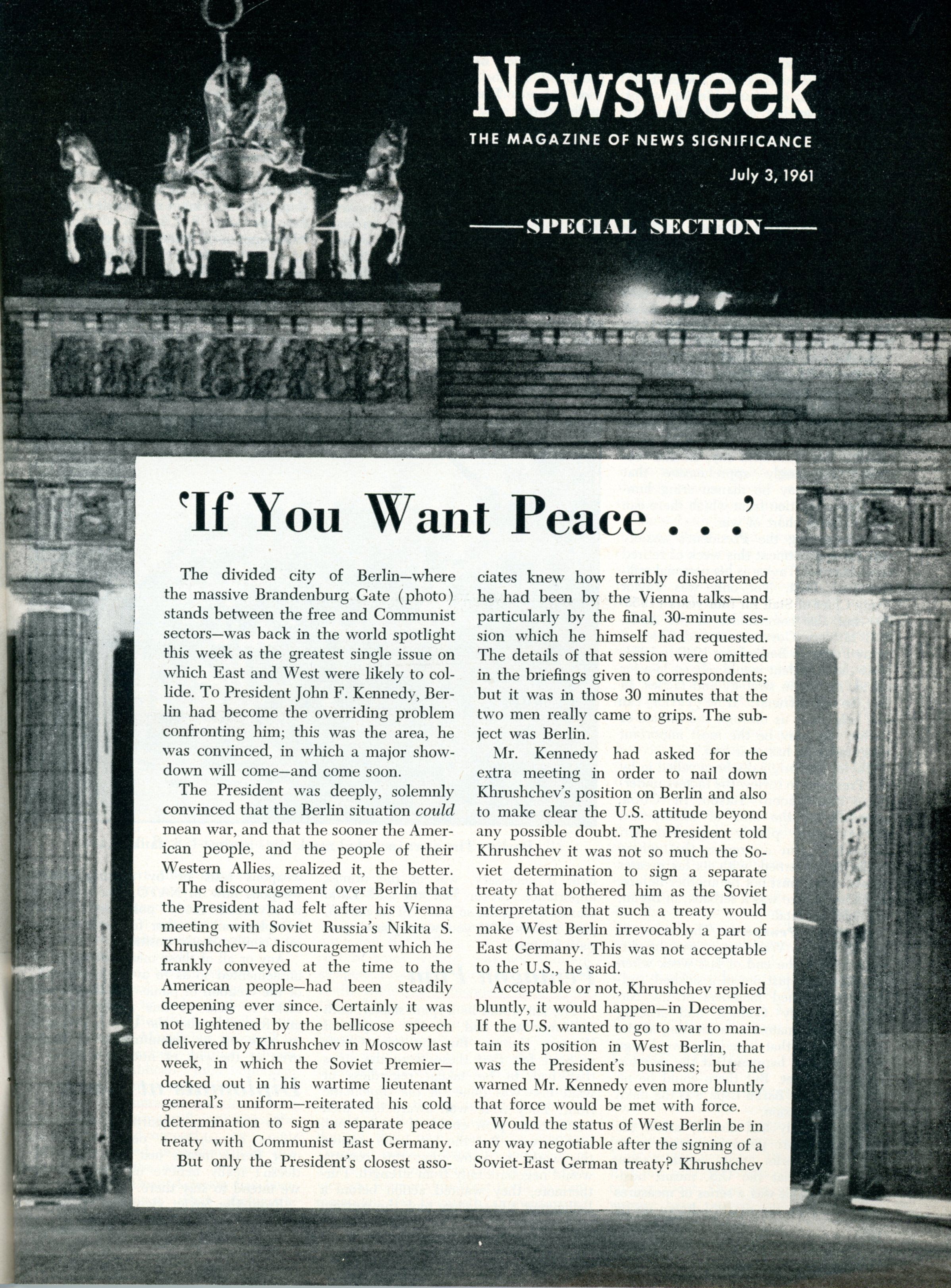 July 3 1961 Newsweek