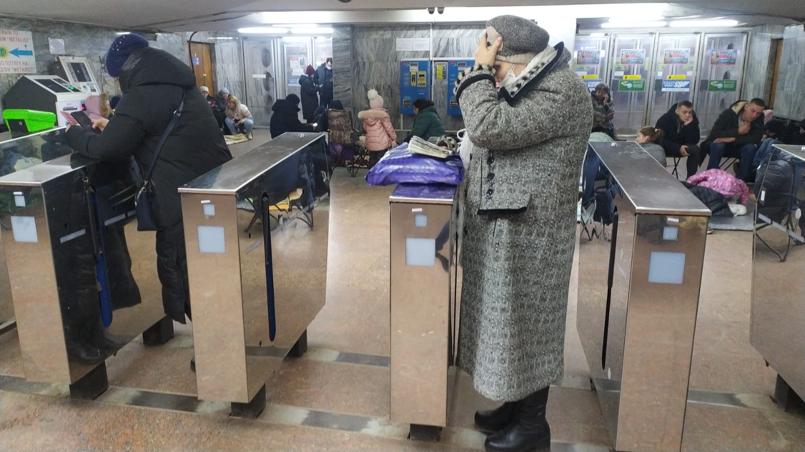 Under Russian Assault, Kharkiv Kids, Pets Huddle on Subway Station Floor