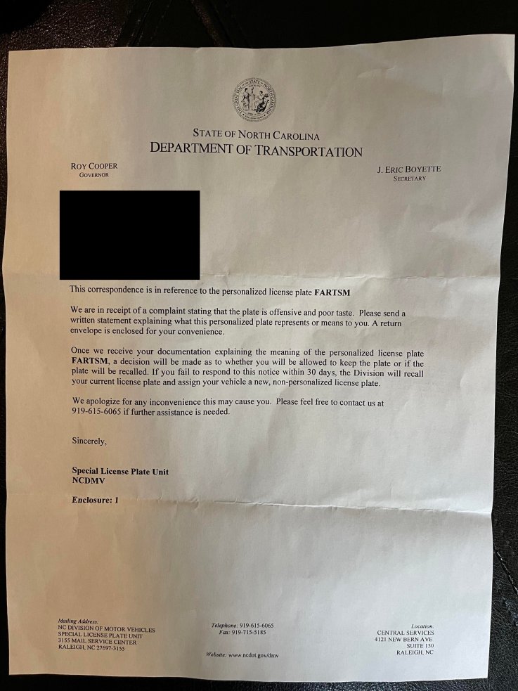 DMV letter