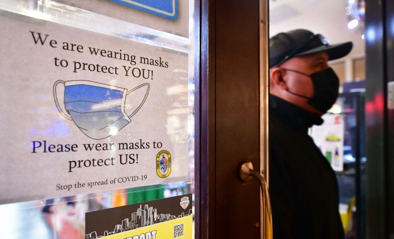 Man Wearing Face Mask in California