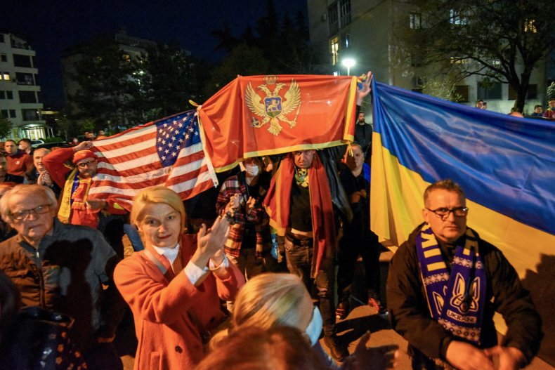 Montenegro protest against Russia