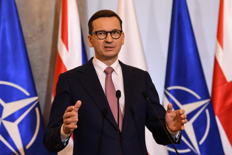 Mateusz Morawiecki Speaks at a Press Conference
