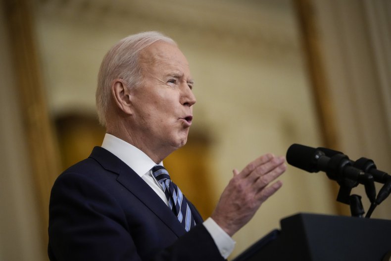 U.S. President Joe Biden delivers remarks about