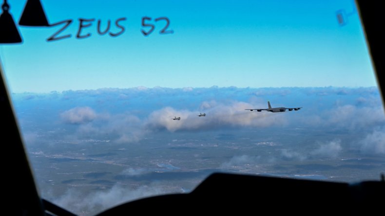 B-52, flies, over, Sweden, amid, Russia, tensions