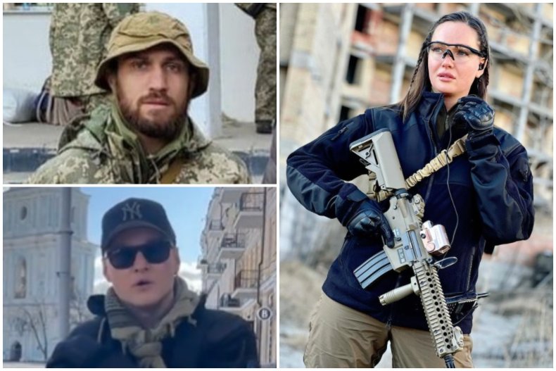 Ukrainian celebrities take up arms against Russia
