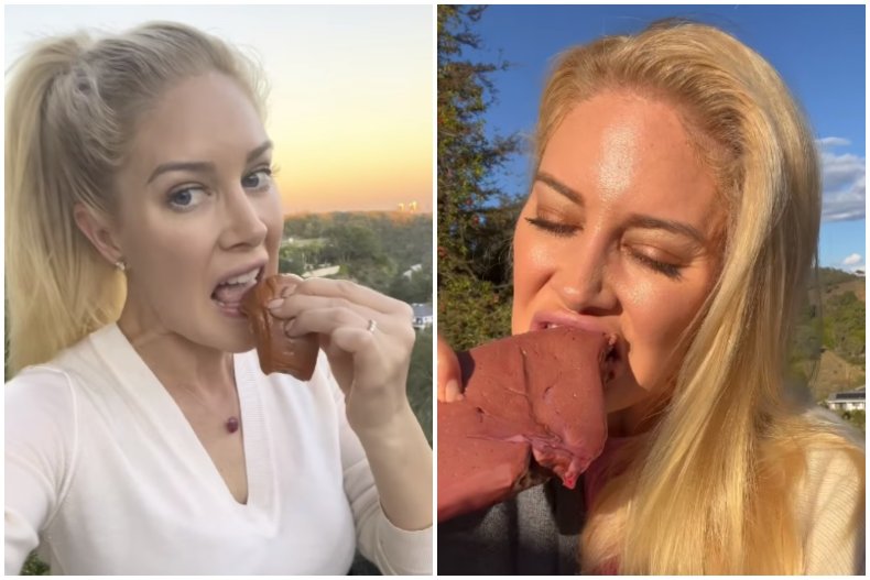 Heidi Montag eats raw liver, bull's testicles