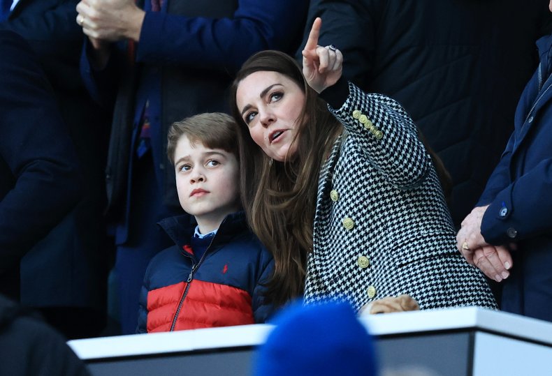 Prince George and Kate Middleton Watch Rugby