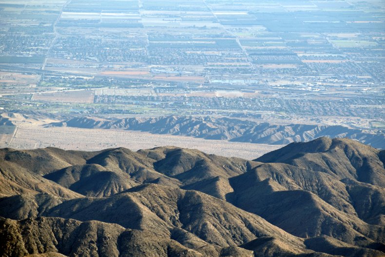 Stock image view of San Andreas fault