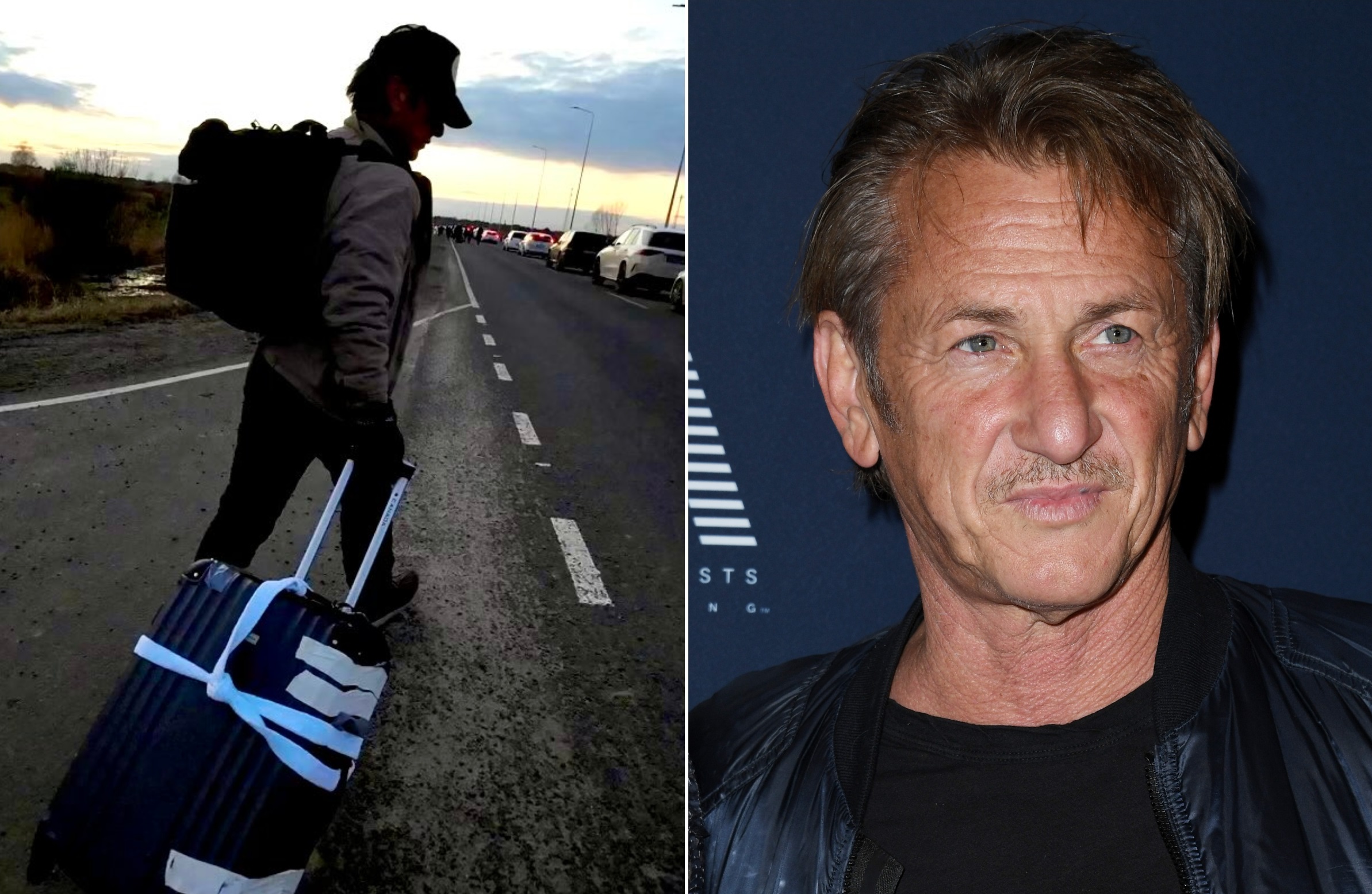 Sean Penn ucieka z Ukrainy i porzuca samochód na polskiej granicy