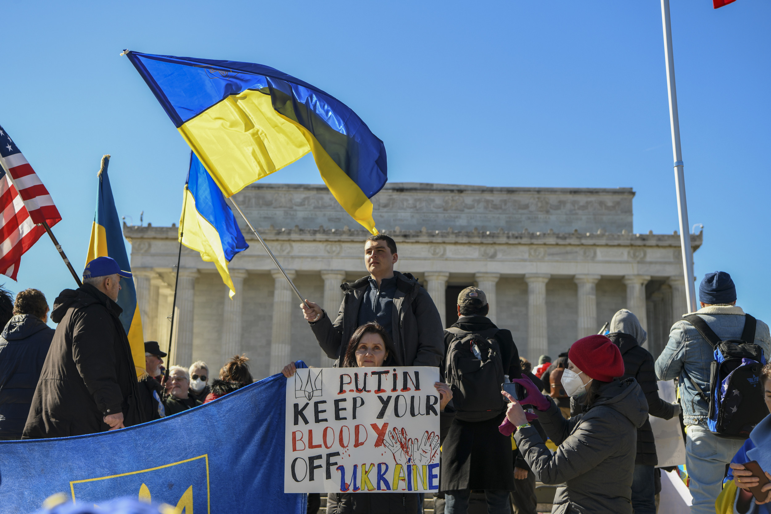Trucker Convoy Rally Sees Few Protesters as World Focuses on Ukraine