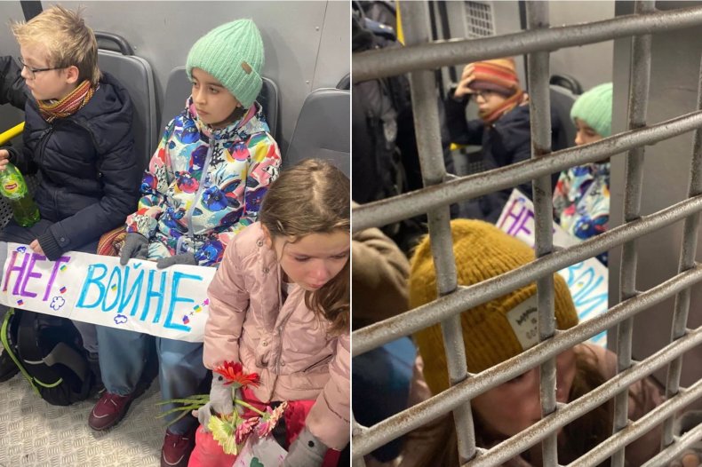 Russian children detained 
