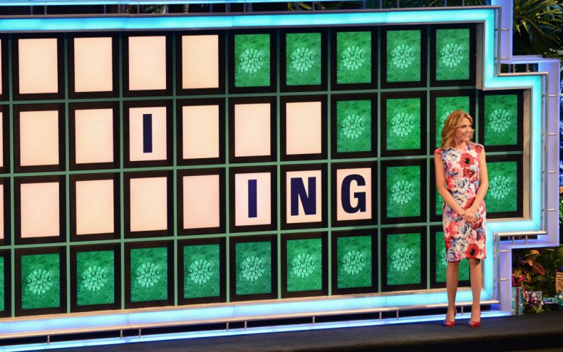 Vanna White on Wheel of Fortune.