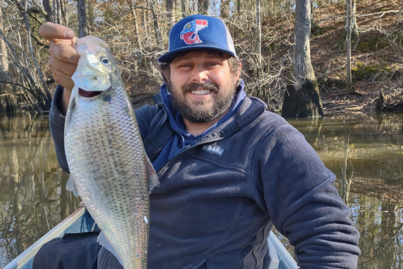 Timmy Woods with record-breaking fish