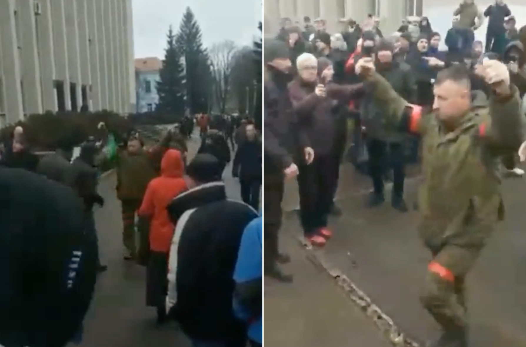 Russian Soldier Holds Up Grenades To Ukrainians, Threatens To Raze City ...