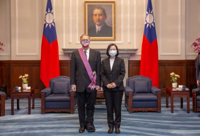 Mike Pompeo Visits Taiwan President Tsai Ing-wen