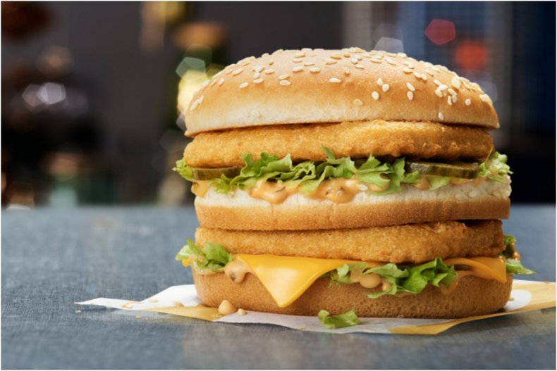 Photo of the new Chicken Big Mac.