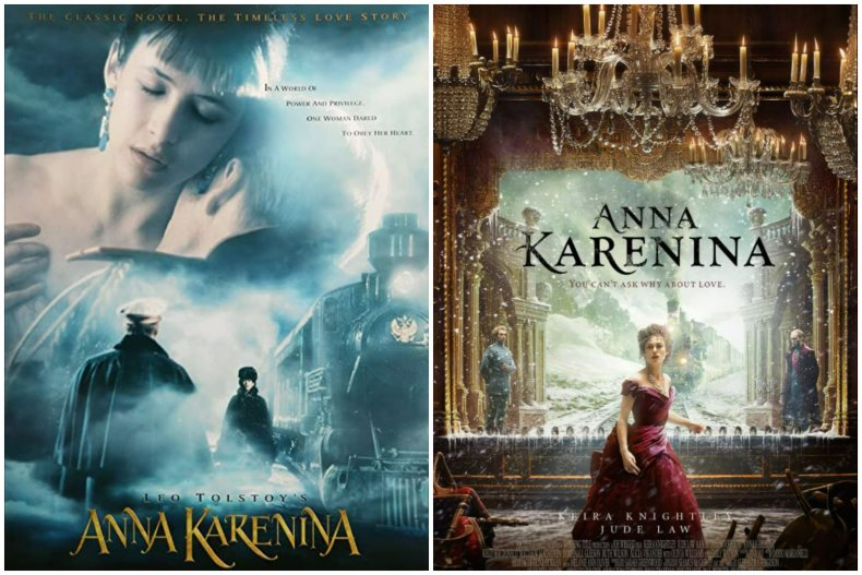 Posters for Anna Karenina films.