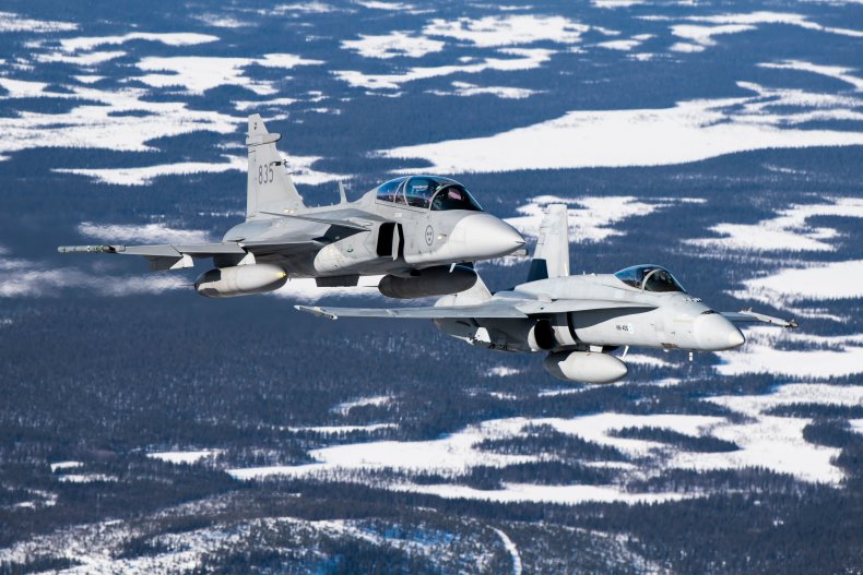 Sweden and Finland jets military drills jets