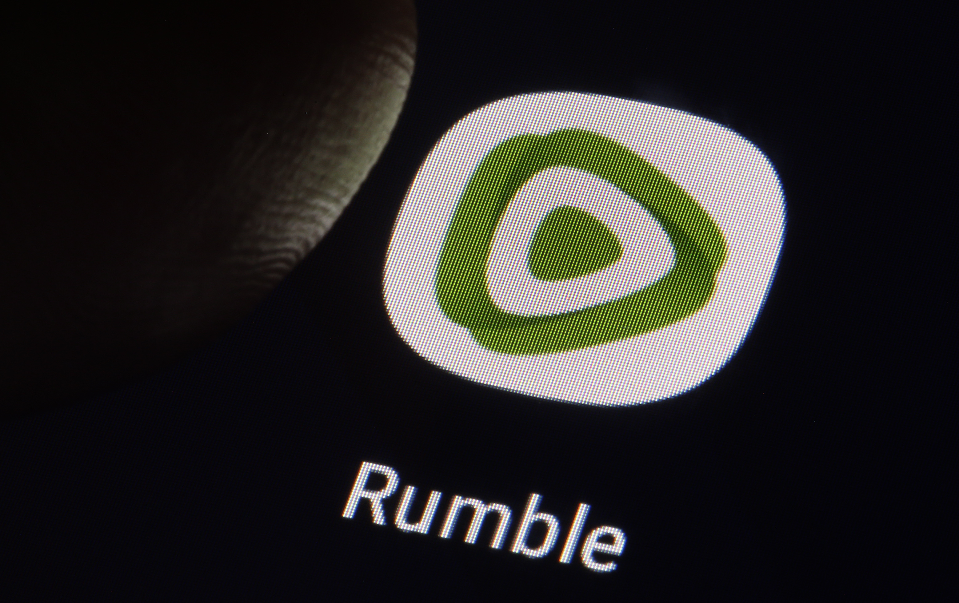 Media state. Rumble logo.