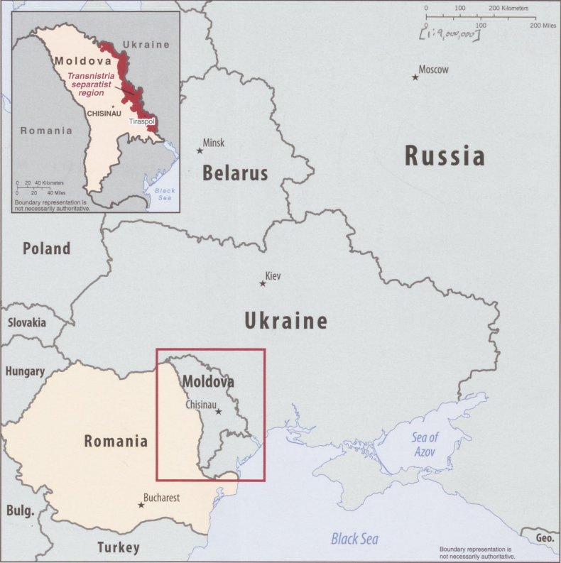 Map, Moldova, Transnistria, Ukraine, Russia