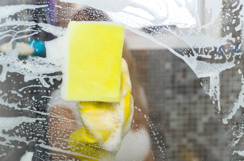 Cleaning shower glass