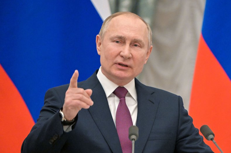 Vladimir Putin Speaks at a Press Conference