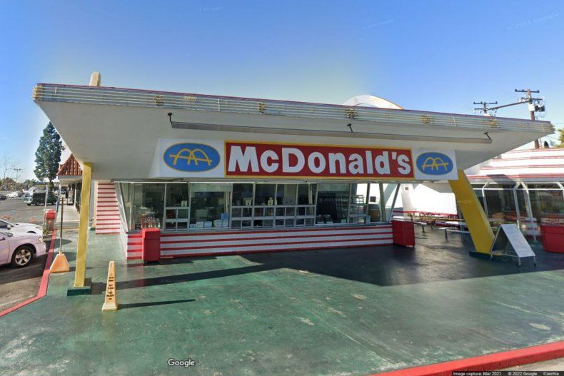 Photo of McDonald's in Downey, California. 