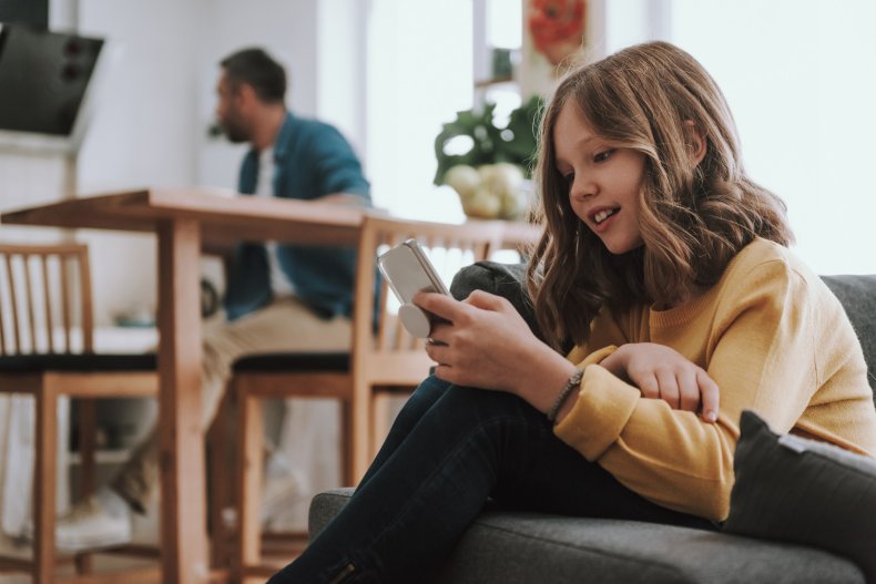 Girl Browsing on Her Phone
