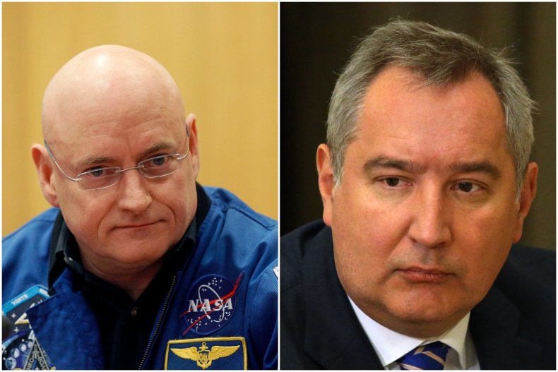 Scott Kelly and Dmitry Rogozin