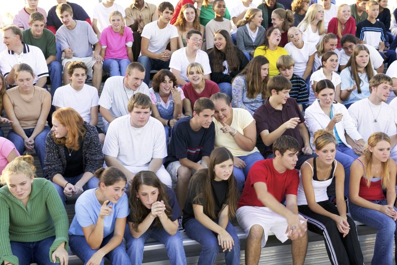 Crowd Sitting in Stand