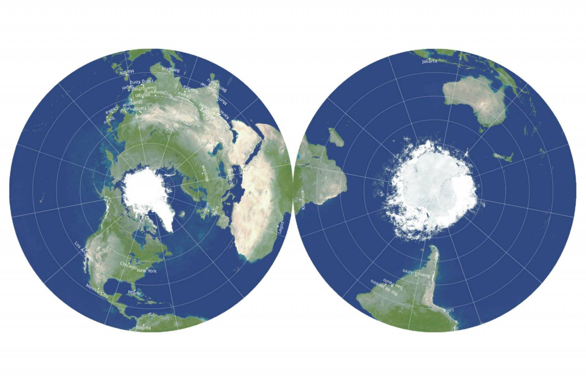 Official Flat Earth Map Radically Different 2D Map Of World That Reimagines Flat Earth Created By  Scientists