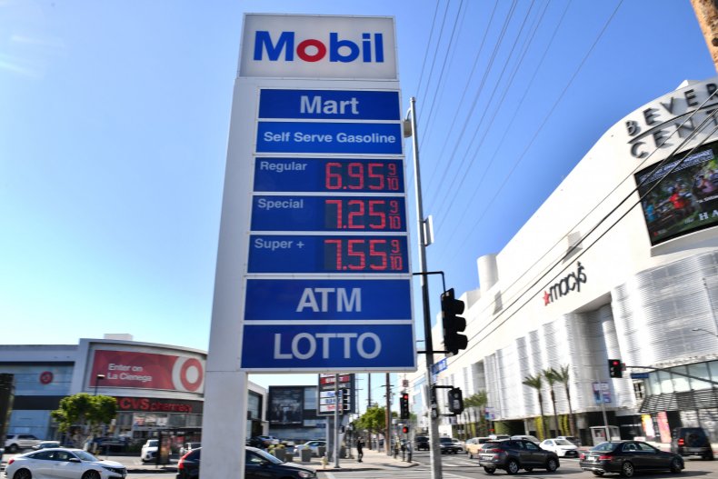 Prices at a California Gas Station