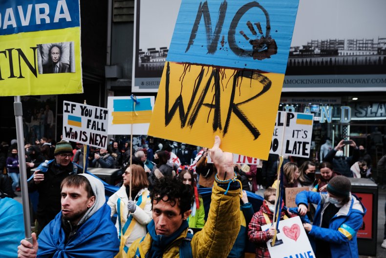 New York, protest, Ukraine