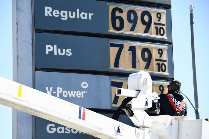 Sign Shows Gas Prices in California