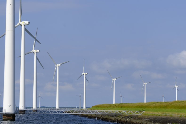 Wind Turbines Seen in the Netherlands