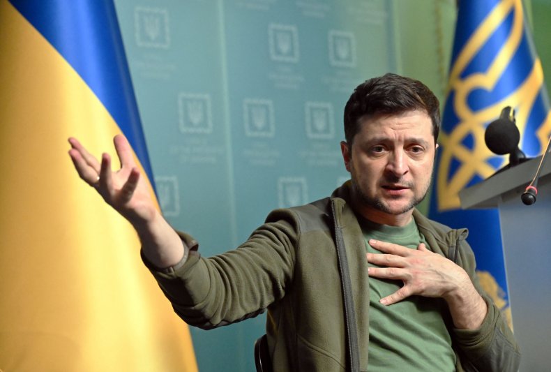 Volodymyr Zelensky at Kyiv press conference invasion