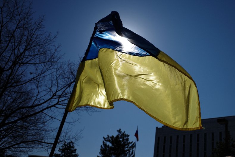 The Ukrainian flag 
