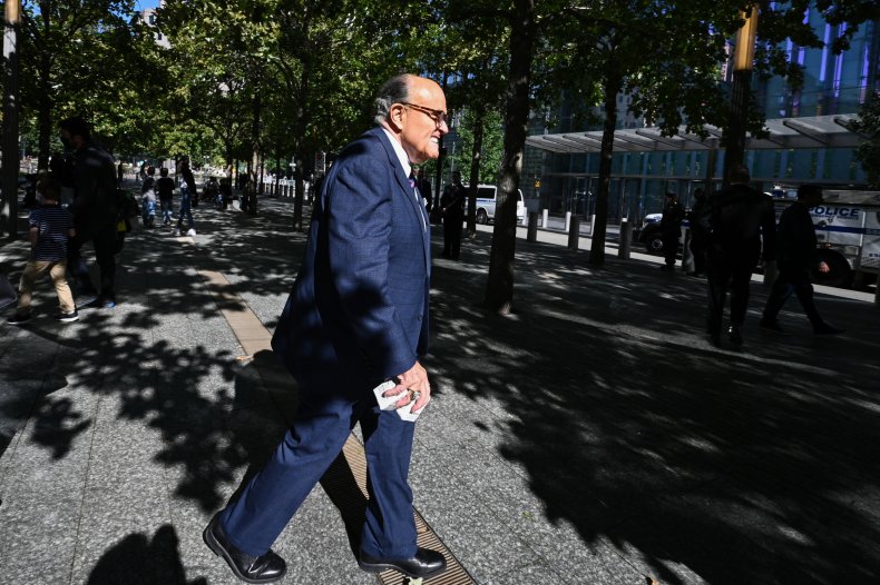 Rudy Giuliani Walking in New York 