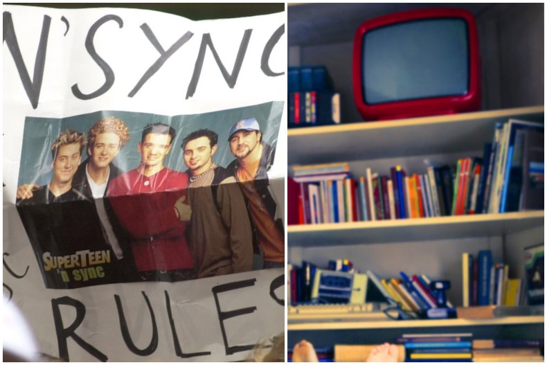 NSYNC poster and file photo of bedroom.