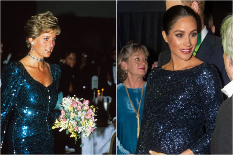 Princess Diana and Meghan Markle Sqeuin