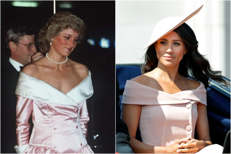 Princess Diana and Meghan Markle Pink