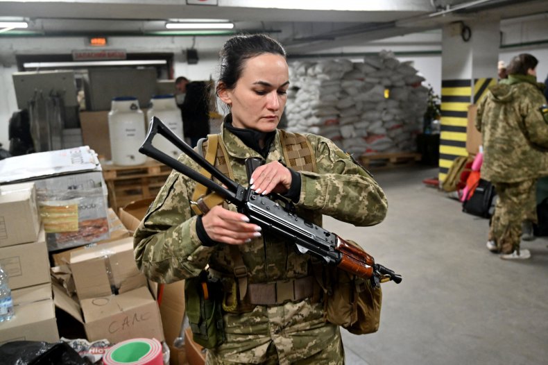 Ukraine's first female volunteer fighter