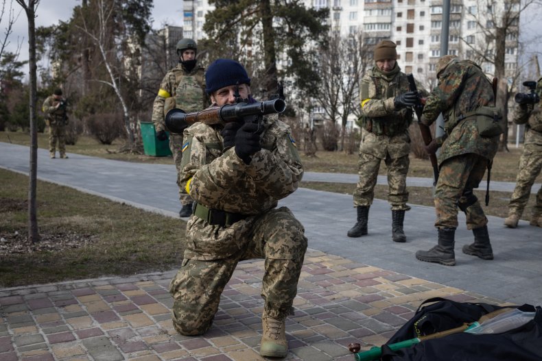Ukrainian Territorial Defence Forces in training