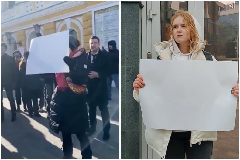 Russian anti-war protesters